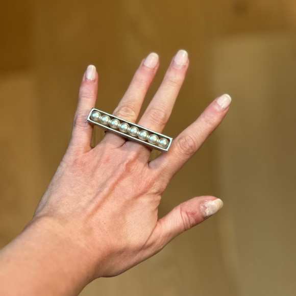Chanel Jewelry | Chanel Two Finger Pearl Ring 2015 Collection - Picture 1 of 7